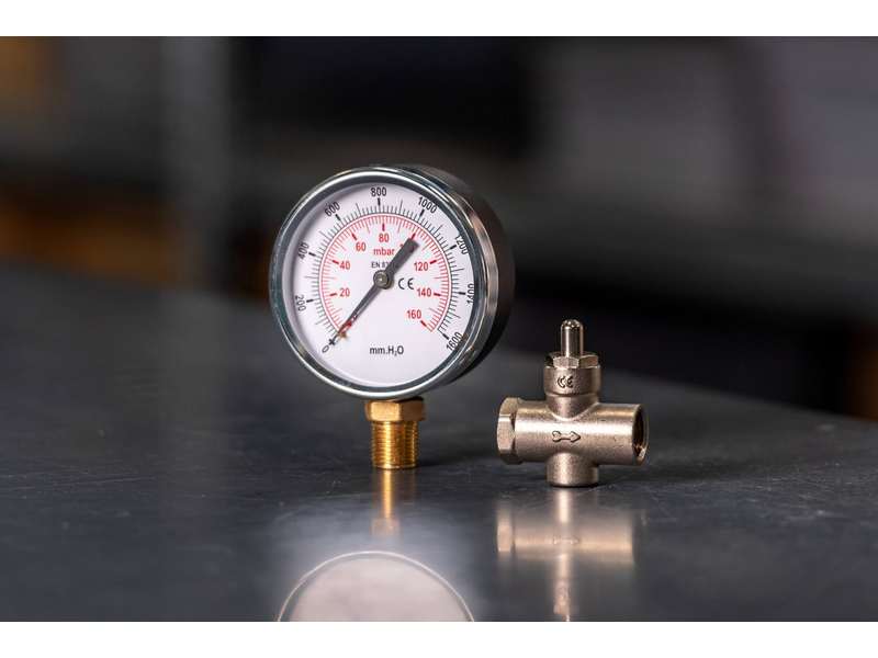 kurek manometryczny + manometr MG ME Mixflow Elektrogas Delta